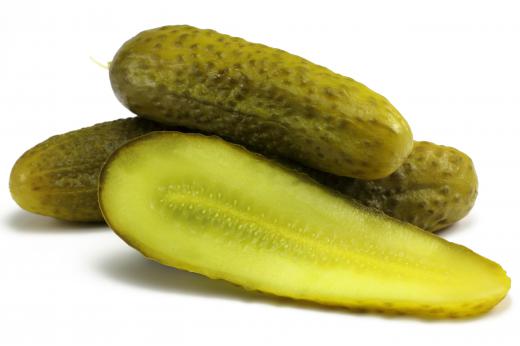 Pickled cucumbers may be consumed in an eating contest.