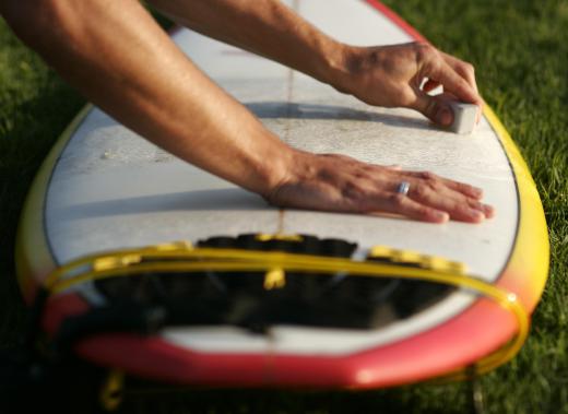Surfers use water resistant carnauba wax on their boards.