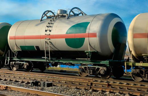 Individual pieces of rolling stock, such as tank cars that carry liquefied natural gas, can be tracked by trainspotters using the numbers that are stenciled on their sides.