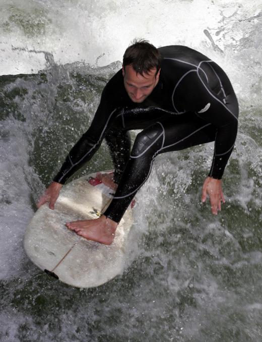 Use a wetsuit when surfing in cold conditions.