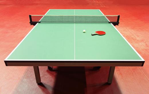 Table tennis table.