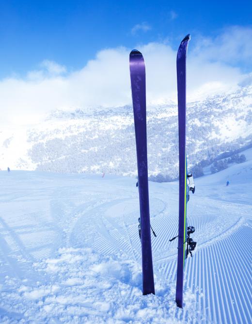 A pair of Alpine skis.
