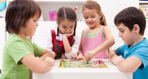 Many kids' board games are actually less challenging versions of board games for adults.