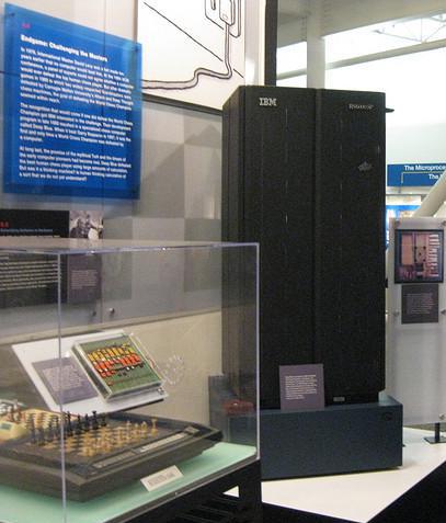 IBM's Deep Blue was a supercomputer that exhibited artificial intelligence by playing chess against human Grand Masters.