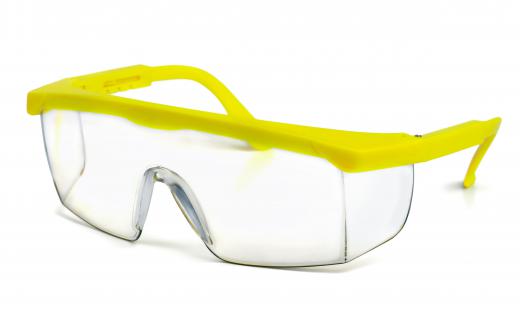 Safety goggles typically are used to protect the eyes from chemical and particle exposure.