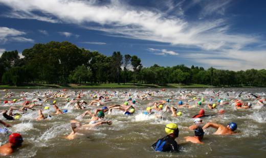 A swimming race could be included in a duathlon.