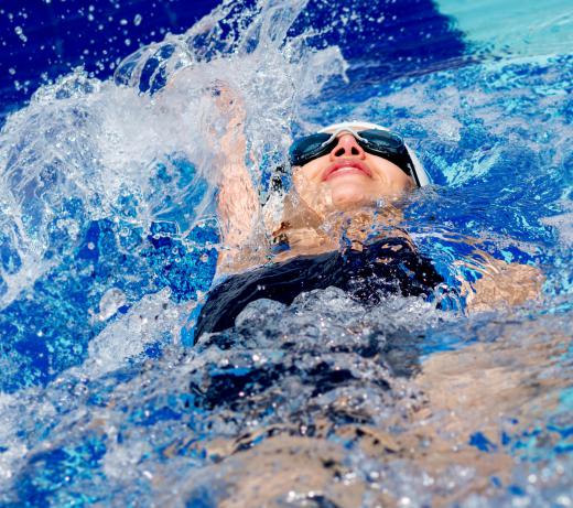 The backstroke is one of the four basic swimming strokes that's taught.